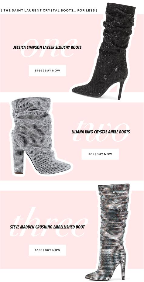 ysl rhinestone boots replica|The 10k Saint Laurent Crystal Boot Dupes (KiraKira+ approved).